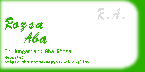 rozsa aba business card