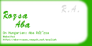 rozsa aba business card